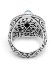 Artisanal Balinese Sterling Silver Turquoise Ring
