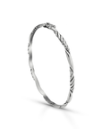 Sterling Silver Wrapped Cable Bali Bangle