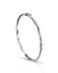 Sterling Silver Wrapped Cable Bali Bangle