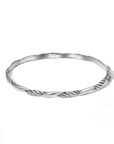 Sterling Silver Wrapped Cable Bali Bangle