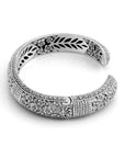 Blossom of Bali Sterling Silver Floral Filigree Bangle