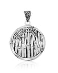Tranquil Grove – Bamboo Motif Silver Pendant from Bali