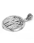 Tranquil Grove – Bamboo Motif Silver Pendant from Bali