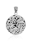 Tranquil Grove – Bamboo Motif Silver Pendant from Bali