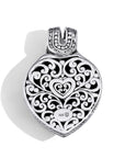 Romantic Bali Sterling Silver Malachite Heart Pendant