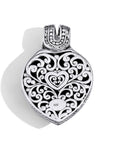 Romantic Bali Sterling Silver Malachite Heart Pendant