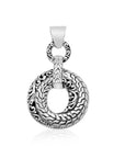 Sterling Silver Tulang Motif Bali Rounded Pendant