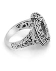 Sterling Silver Rounded Tulang Motif Bali Ring