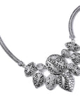 Blossom Layers: Handcrafted Sterling Silver Bali Statement Necklace