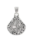 Majestic Balinese Elephant Motif Sterling Silver Pendant