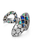 Abalone Inlay Sterling Silver Bali Cobra Ring