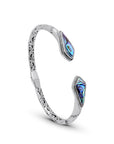 Sterling Silver Bali Abalone Bangle