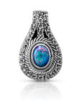 Mesmerizing Boulder Opal Sterling Silver Pendant