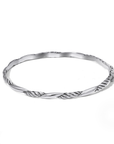 Sterling Silver Wrapped Cable Bali Bangle