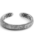 Blossom of Bali Sterling Silver Floral Filigree Bangle