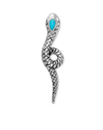 Sleeping Beauty Turquoise Sterling Silver Bali Snake Pendant