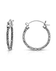 Balinese Artisinal Sterling Silver Hoop Earrings