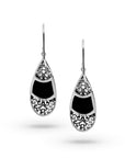 Bali Artisanal Sterling Silver Earrings with Abalone