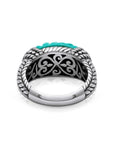 Balinese Artisan Sterling Silver Ring with Turquoise Gemstone