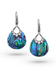Balinese Artisan 925 Sterling Silver Drop Earring with Abalone