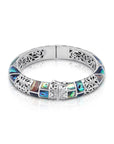 Balinese Sterling Silver Bangle with Abalone