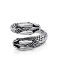Balinese Artisan 925 Sterling Silver Dual Dragon Ring