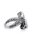 Balinese Artisan 925 Sterling Silver Dual Dragon Ring