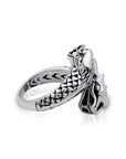 Balinese Artisan 925 Sterling Silver Dual Dragon Ring