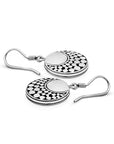 Balinese Artisan Sterling Silver Round Earrings