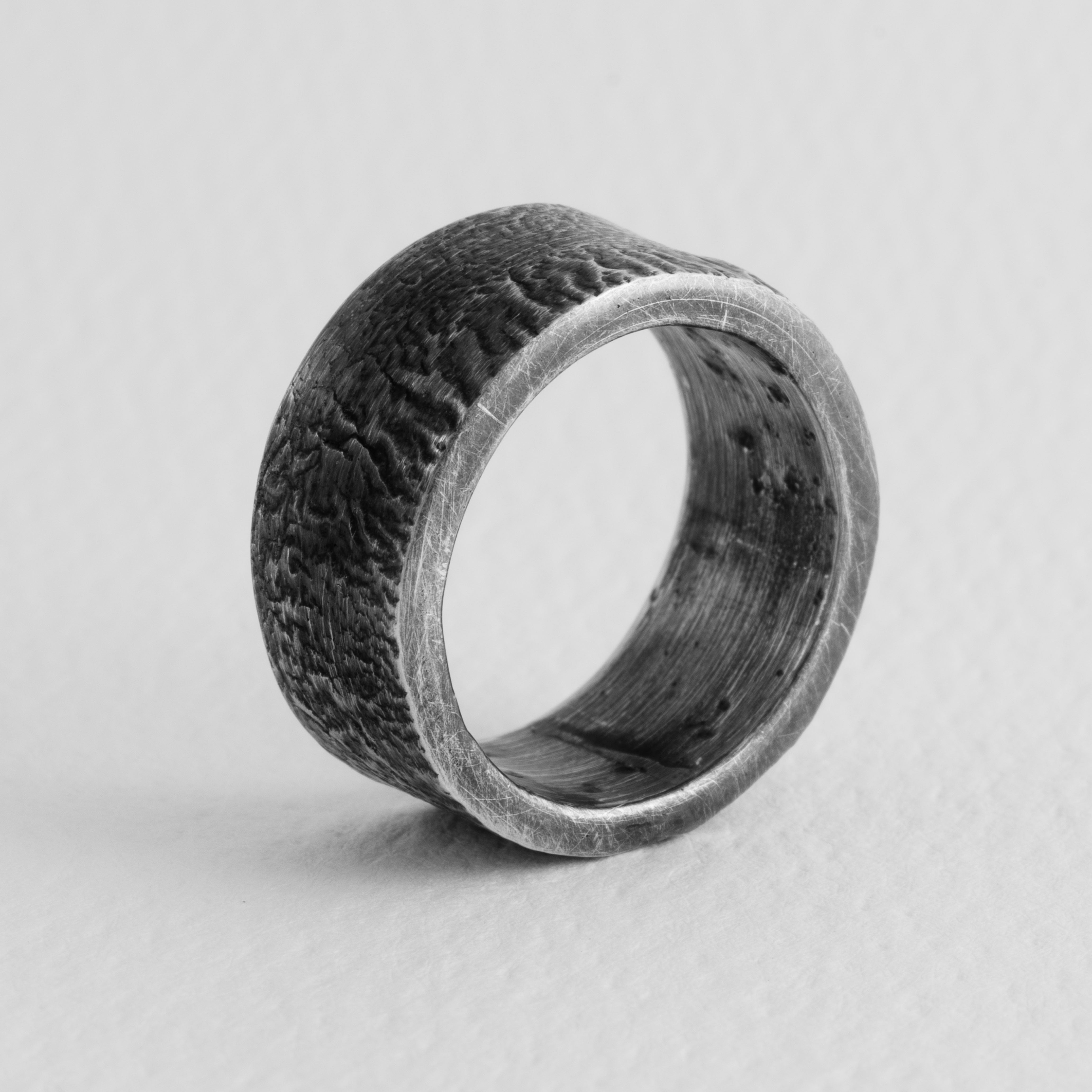 Textured Sterling Patina Ring – Dalia's Silver Lining