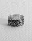 Cross Pattern Band Ring