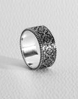 Cross Pattern Band Ring