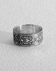 Cross Pattern Band Ring