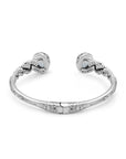 Balinese Artisan Handcrafted Sterling Silver Moonstone Bangle