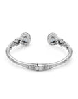 Balinese Artisan Handcrafted Sterling Silver Moonstone Bangle