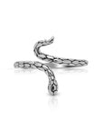 Bali Sterling Silver Wrapped Snake Pinky Ring
