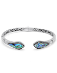 Sterling Silver Bali Abalone Bangle