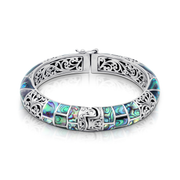Balinese Sterling Silver Bangle with Abalone