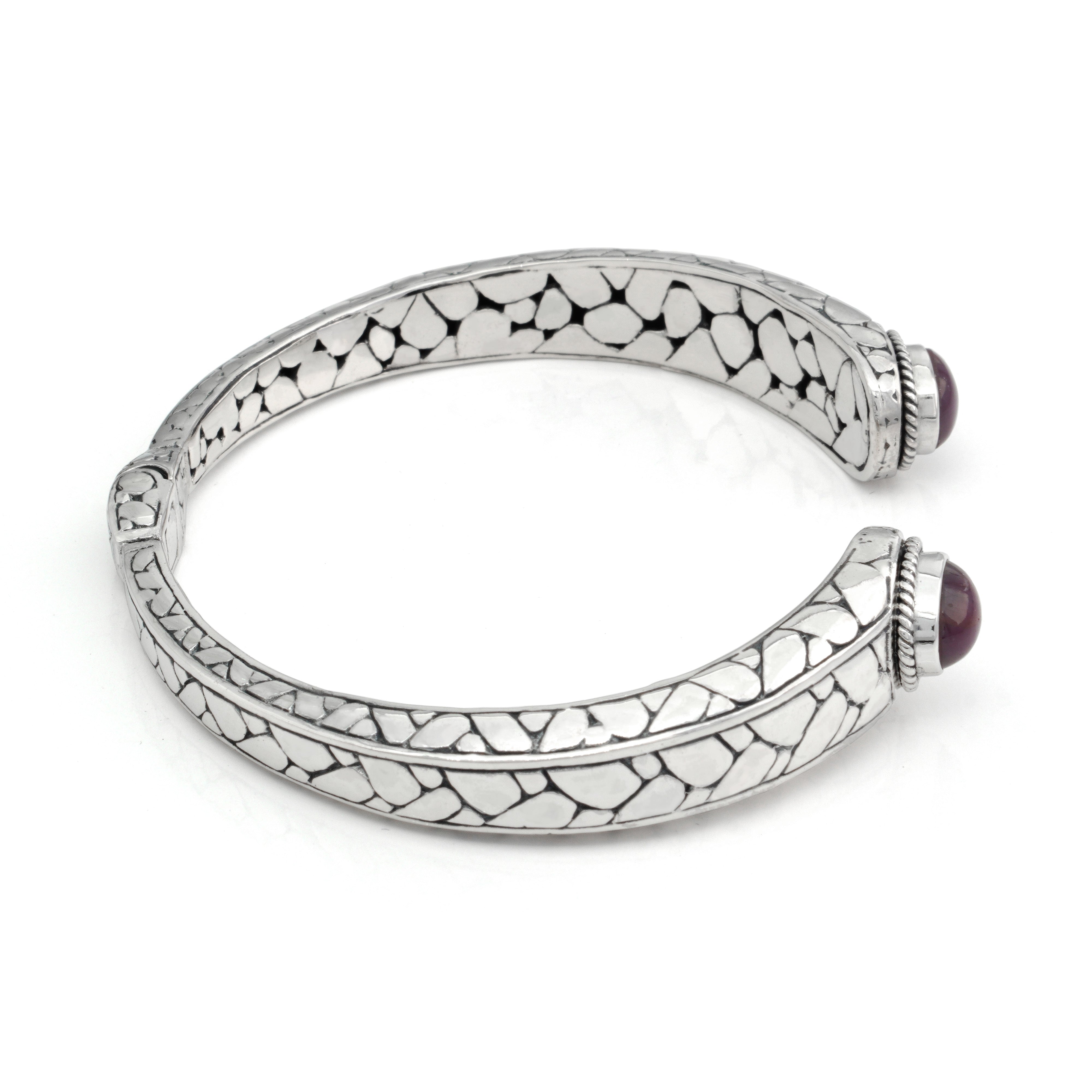 Elegant Star Saphire Bali Bangle Bracelet