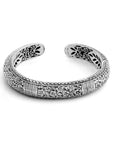Blossom of Bali Sterling Silver Floral Filigree Bangle