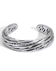Elegant Bali Sterling Silver Layered & Wrapped Bamboo Bangle