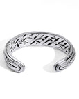Elegant Bali Sterling Silver Layered & Wrapped Bamboo Bangle