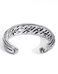 Elegant Bali Sterling Silver Layered & Wrapped Bamboo Bangle