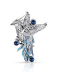 Wings of Rebirth: Majestic Phoenix in Sterling Silve