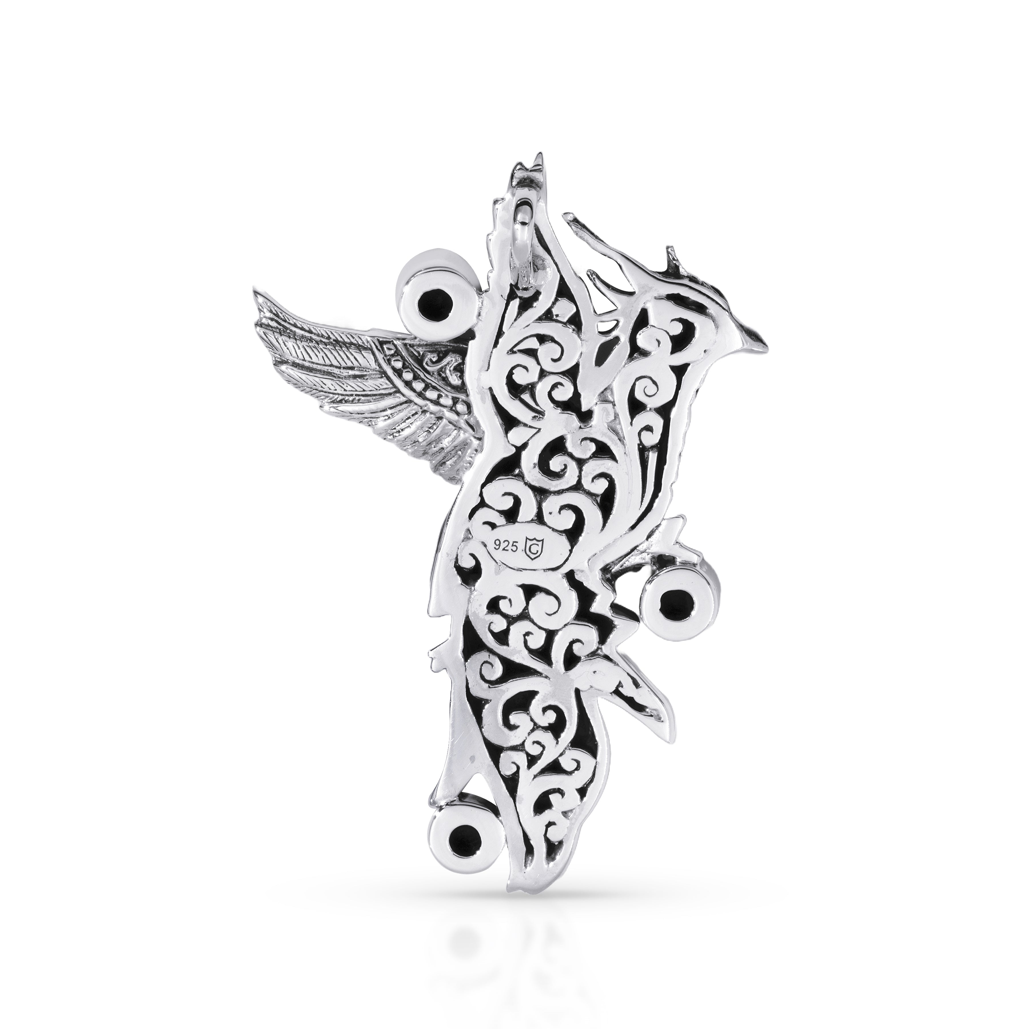 Wings of Rebirth: Majestic Phoenix in Sterling Silve
