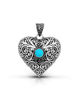 Heart of the Sea Sterling Silver Bali Larimar Pendant