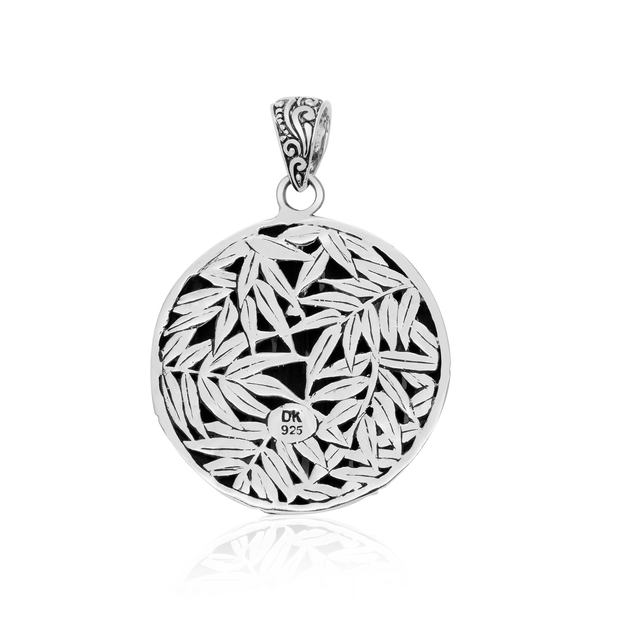 Tranquil Grove – Bamboo Motif Silver Pendant from Bali