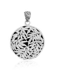 Tranquil Grove – Bamboo Motif Silver Pendant from Bali