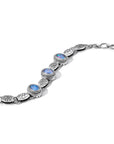 Vibrant Boulder Opal Sterling Silver Bali Bracelet