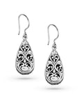 Mysterious Boulder Opal Sterling Silver Drop Bali Earrings